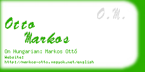 otto markos business card